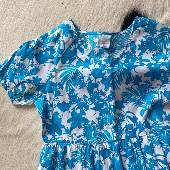 Peyton & Parker dress short-sleeved with a blue and white floral pattern - Picture 4 of 11